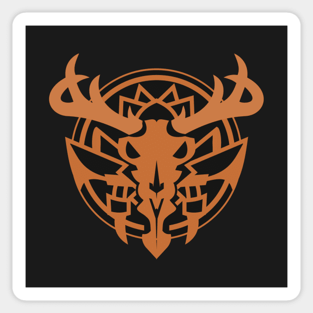 Hunter Crest Sticker by Johnitees